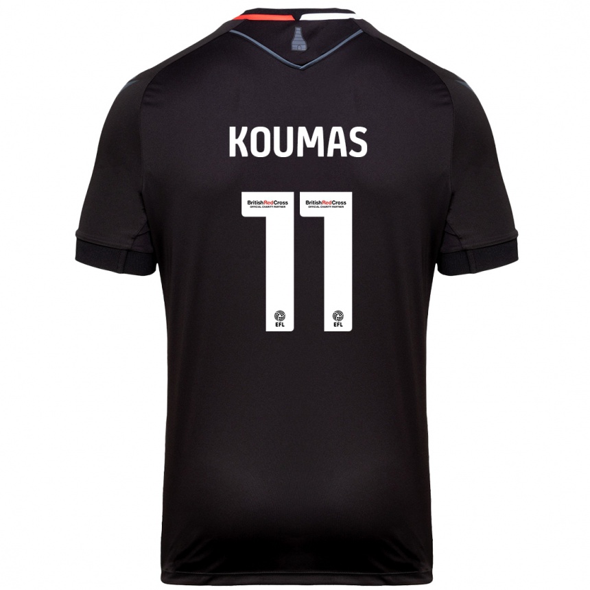 Niño Fútbol Camiseta Lewis Koumas #11 Negro 2ª Equipación 2024/25 Perú