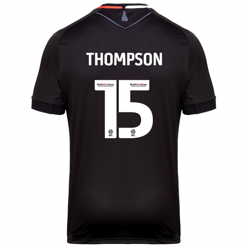 Niño Fútbol Camiseta Jordan Thompson #15 Negro 2ª Equipación 2024/25 Perú