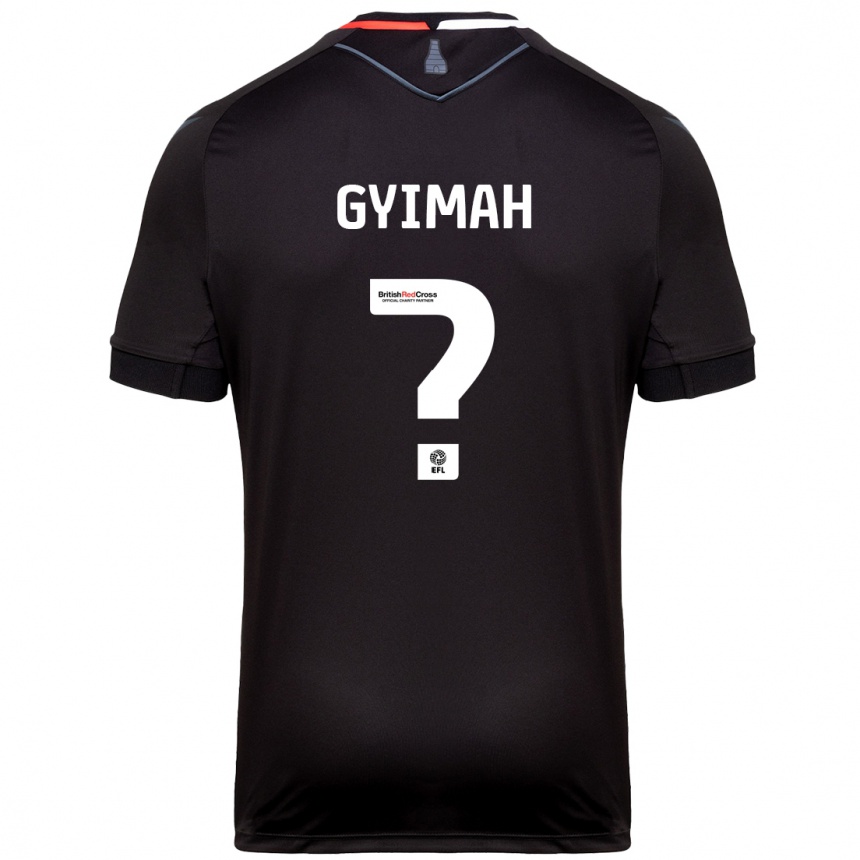 Niño Fútbol Camiseta Francis Gyimah #0 Negro 2ª Equipación 2024/25 Perú