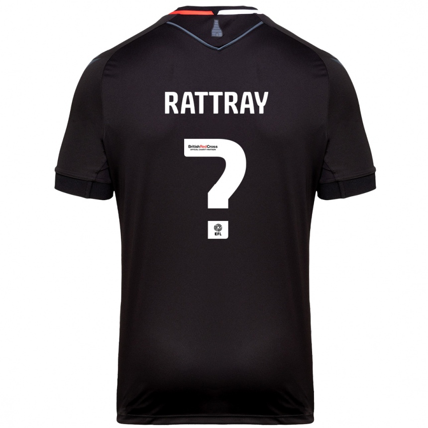 Niño Fútbol Camiseta Zane Rattray #0 Negro 2ª Equipación 2024/25 Perú