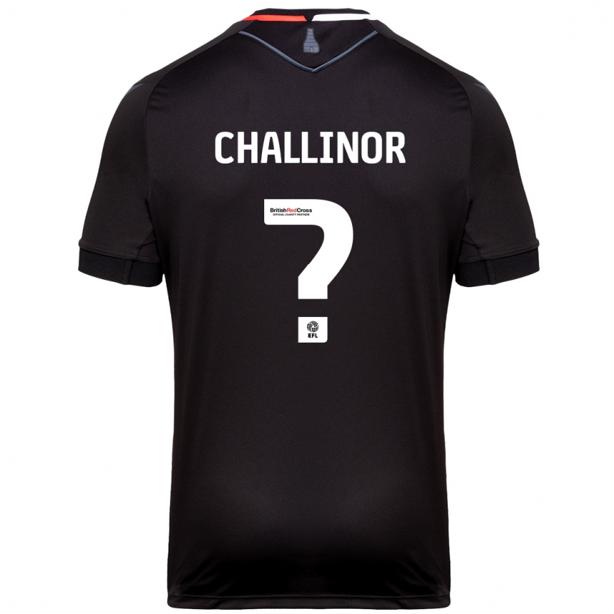 Niño Fútbol Camiseta Oliver Challinor #0 Negro 2ª Equipación 2024/25 Perú