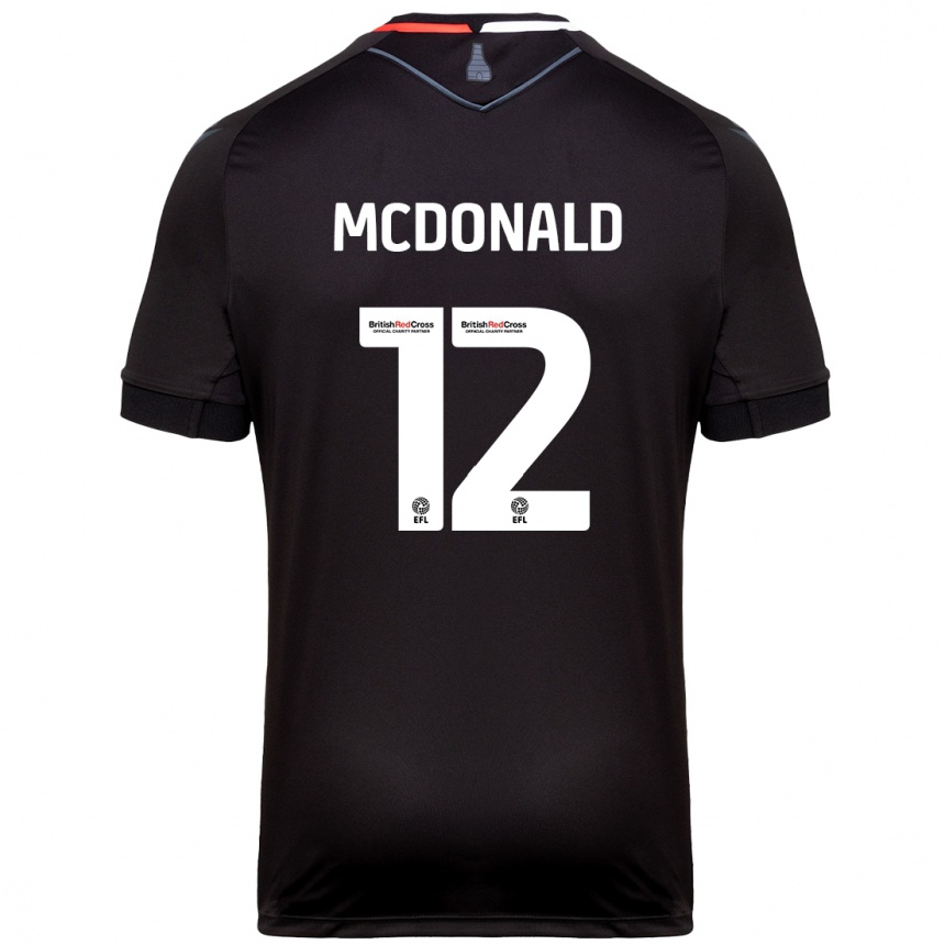 Niño Fútbol Camiseta Kayleigh Mcdonald #12 Negro 2ª Equipación 2024/25 Perú