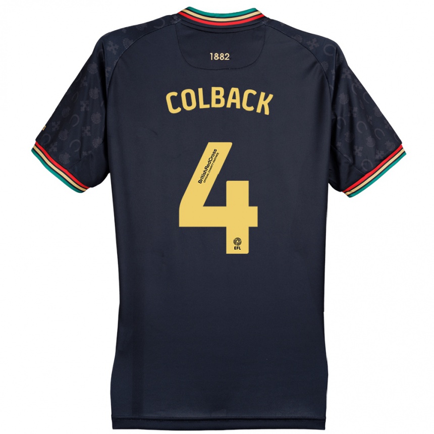 Niño Fútbol Camiseta Jack Colback #4 Azul Marino Oscuro 2ª Equipación 2024/25 Perú