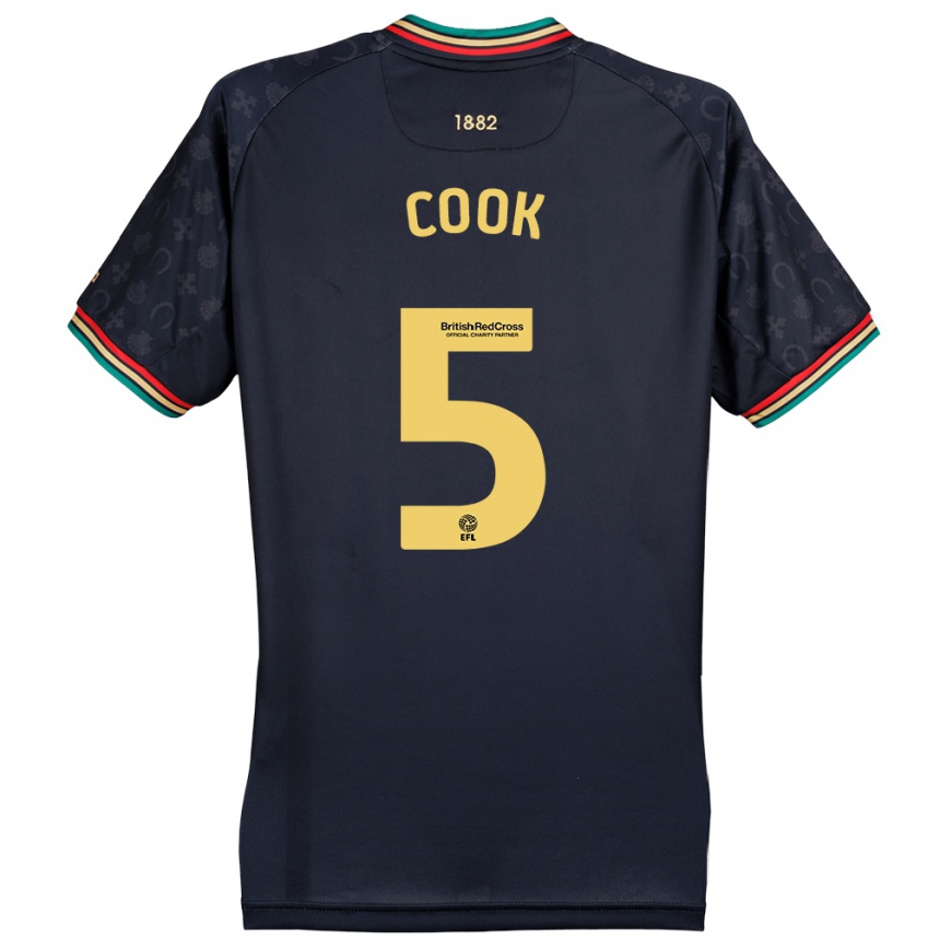 Niño Fútbol Camiseta Steve Cook #5 Azul Marino Oscuro 2ª Equipación 2024/25 Perú