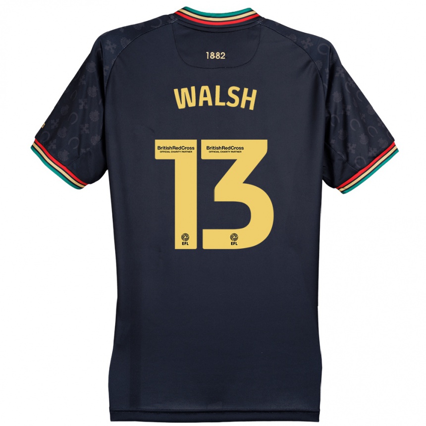 Niño Fútbol Camiseta Joe Walsh #13 Azul Marino Oscuro 2ª Equipación 2024/25 Perú