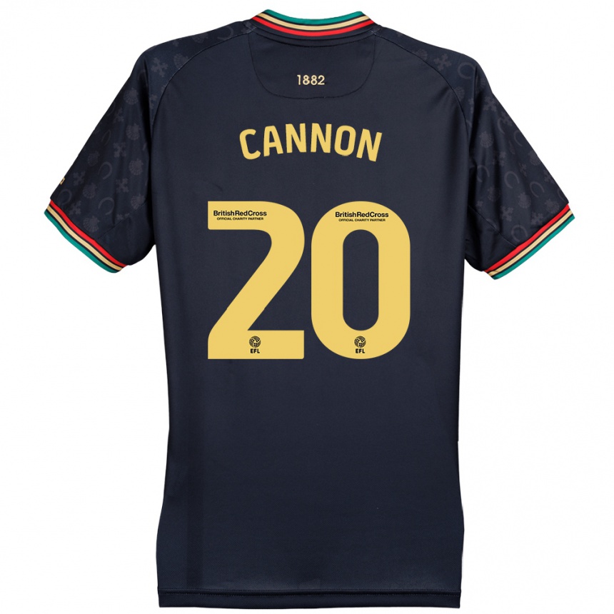 Niño Fútbol Camiseta Reggie Cannon #20 Azul Marino Oscuro 2ª Equipación 2024/25 Perú