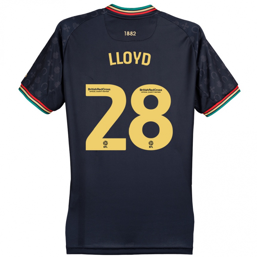 Niño Fútbol Camiseta Alfie Lloyd #28 Azul Marino Oscuro 2ª Equipación 2024/25 Perú