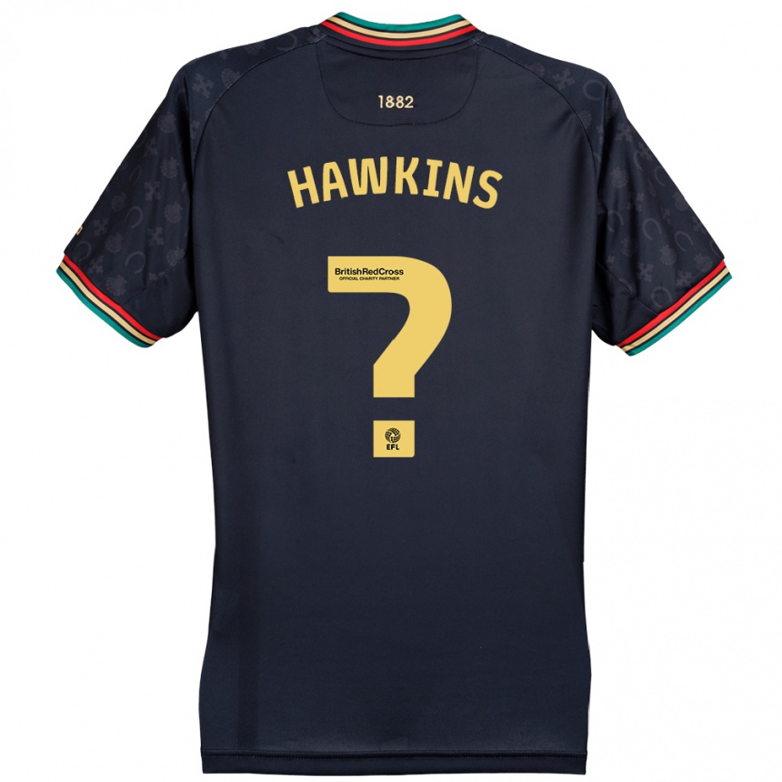 Niño Fútbol Camiseta Henry Hawkins #0 Azul Marino Oscuro 2ª Equipación 2024/25 Perú