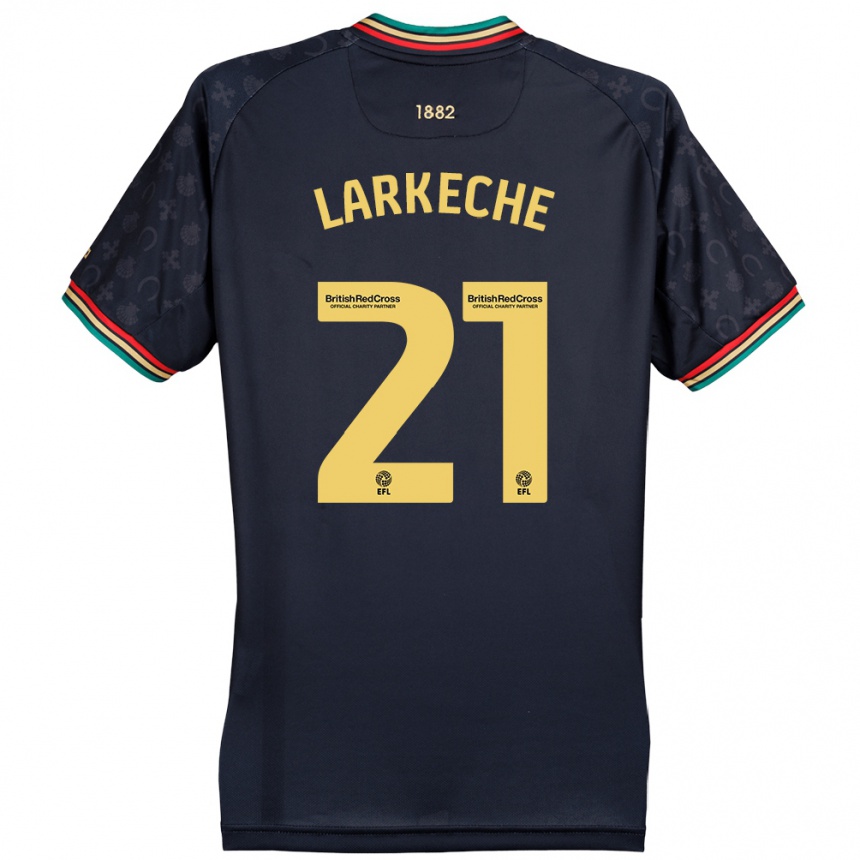 Niño Fútbol Camiseta Ziyad Larkeche #21 Azul Marino Oscuro 2ª Equipación 2024/25 Perú