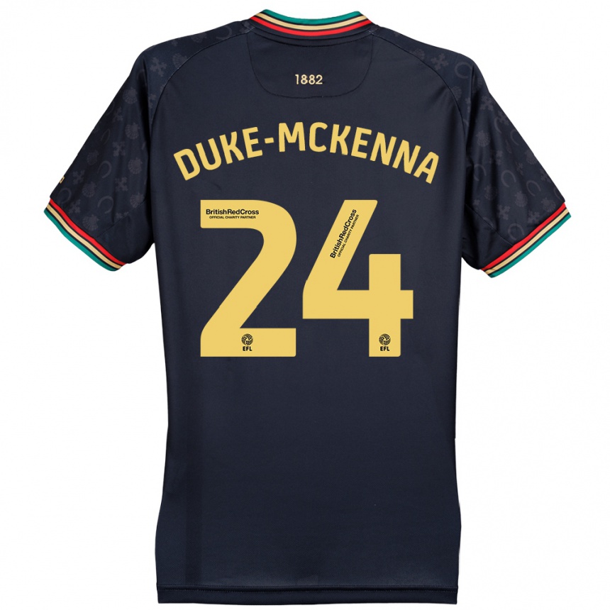 Niño Fútbol Camiseta Stephen Duke-Mckenna #24 Azul Marino Oscuro 2ª Equipación 2024/25 Perú