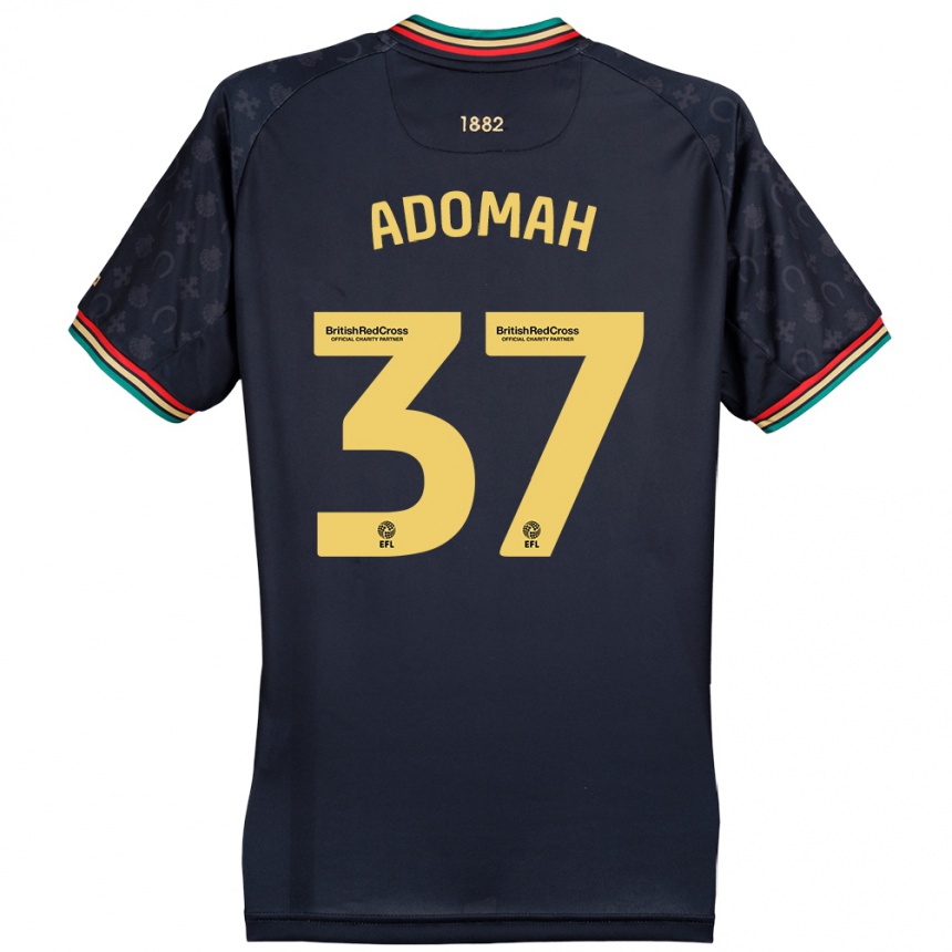 Niño Fútbol Camiseta Albert Adomah #37 Azul Marino Oscuro 2ª Equipación 2024/25 Perú