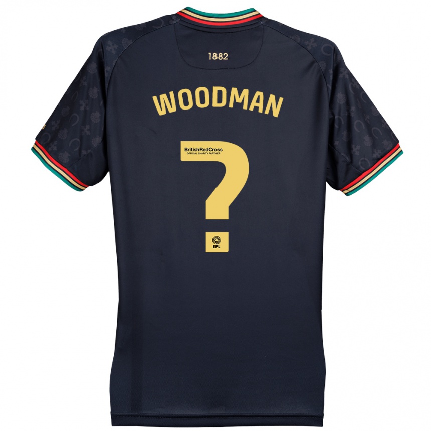 Niño Fútbol Camiseta Deon Woodman #0 Azul Marino Oscuro 2ª Equipación 2024/25 Perú