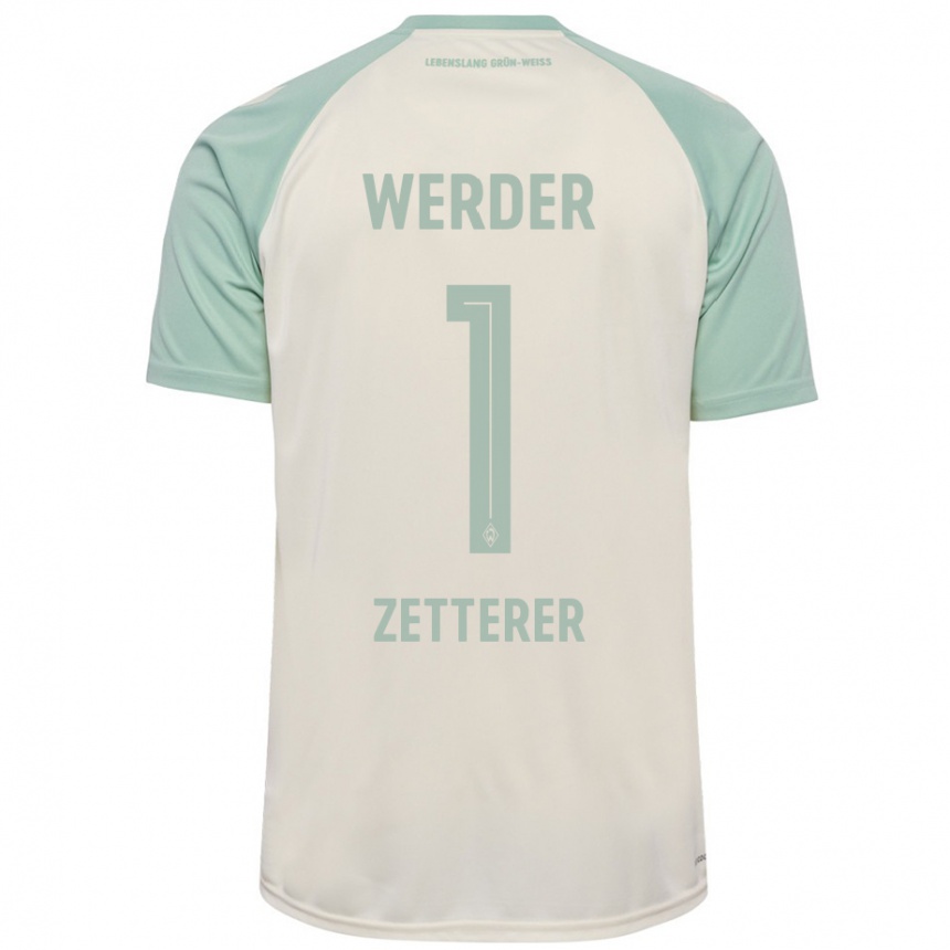 Niño Fútbol Camiseta Michael Zetterer #1 Blanquecino Verde Claro 2ª Equipación 2024/25 Perú