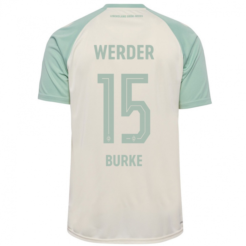 Niño Fútbol Camiseta Oliver Burke #15 Blanquecino Verde Claro 2ª Equipación 2024/25 Perú