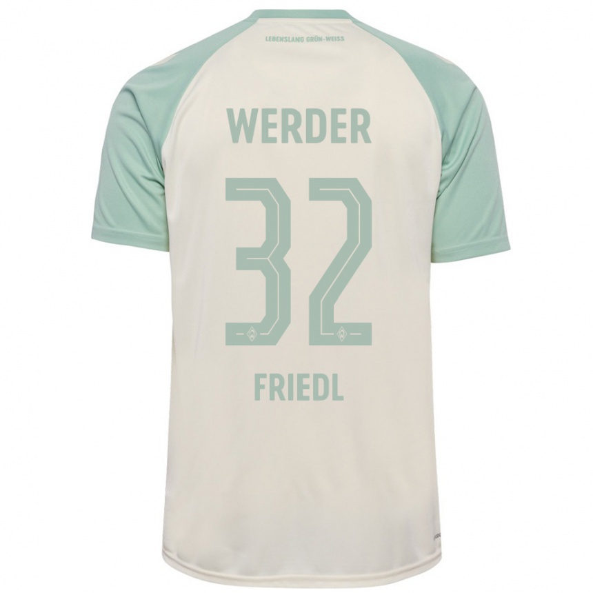 Niño Fútbol Camiseta Marco Friedl #32 Blanquecino Verde Claro 2ª Equipación 2024/25 Perú