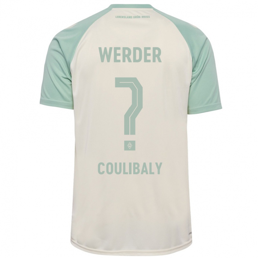 Niño Fútbol Camiseta Karim Coulibaly #0 Blanquecino Verde Claro 2ª Equipación 2024/25 Perú