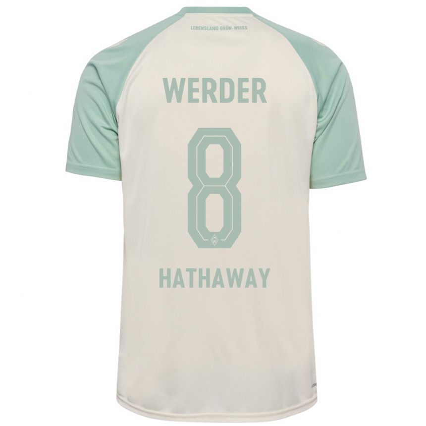 Niño Fútbol Camiseta Max Hathaway #8 Blanquecino Verde Claro 2ª Equipación 2024/25 Perú