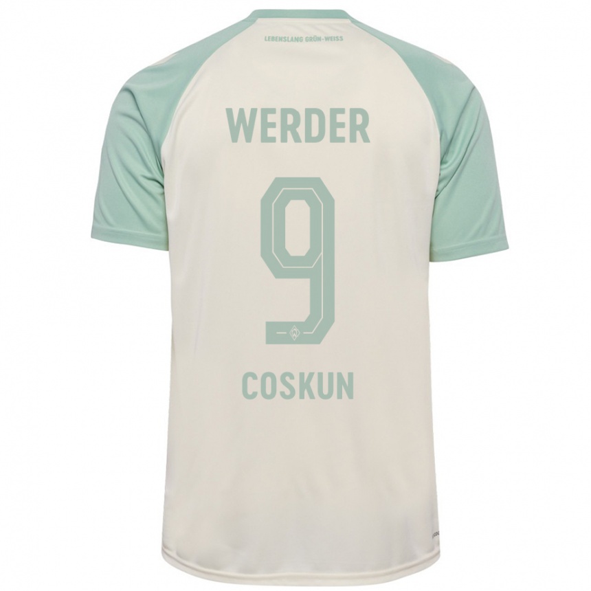 Niño Fútbol Camiseta Boran-Firat Coskun #9 Blanquecino Verde Claro 2ª Equipación 2024/25 Perú