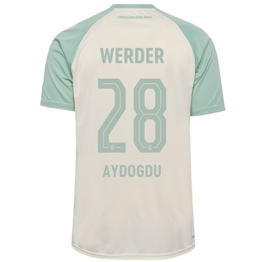 Niño Fútbol Camiseta Onur Aydogdu #28 Blanquecino Verde Claro 2ª Equipación 2024/25 Perú