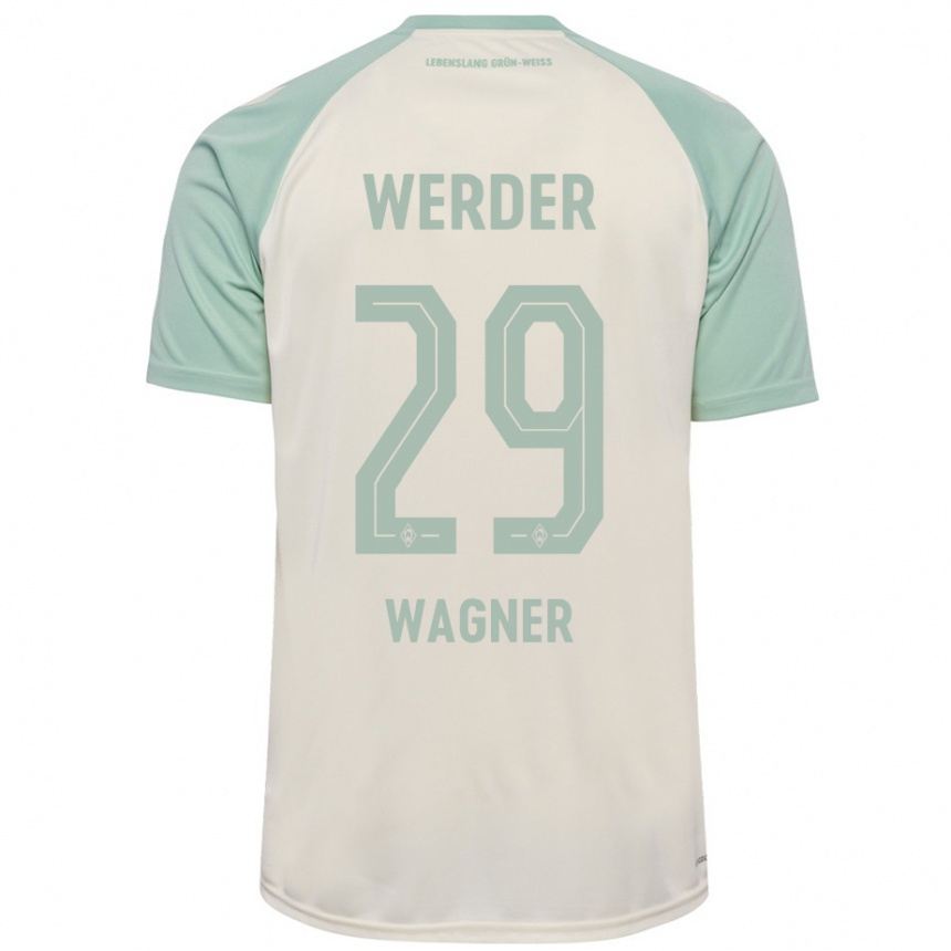 Niño Fútbol Camiseta Paul Wagner #29 Blanquecino Verde Claro 2ª Equipación 2024/25 Perú