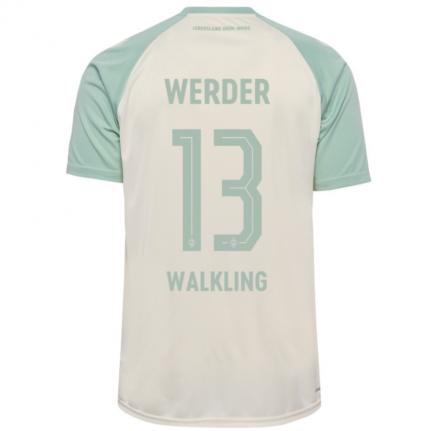 Niño Fútbol Camiseta Ricarda Walkling #13 Blanquecino Verde Claro 2ª Equipación 2024/25 Perú