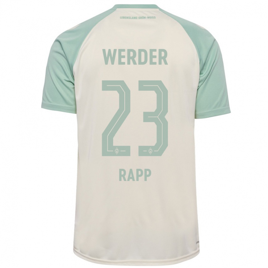 Niño Fútbol Camiseta Nicolai Rapp #23 Blanquecino Verde Claro 2ª Equipación 2024/25 Perú