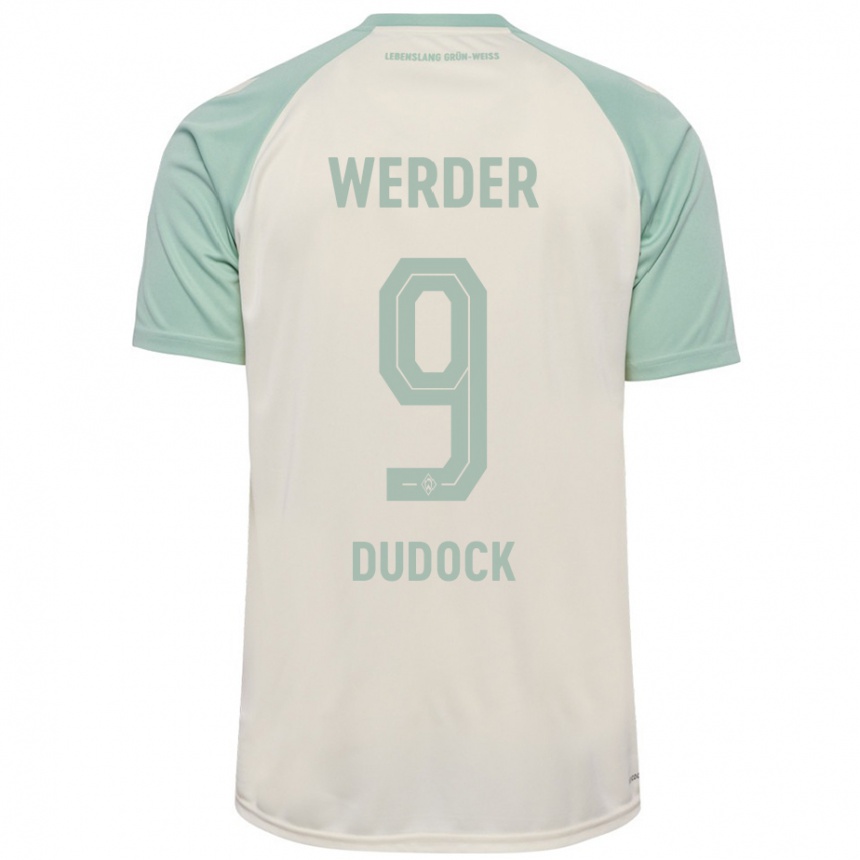 Niño Fútbol Camiseta Joshua Dudock #9 Blanquecino Verde Claro 2ª Equipación 2024/25 Perú