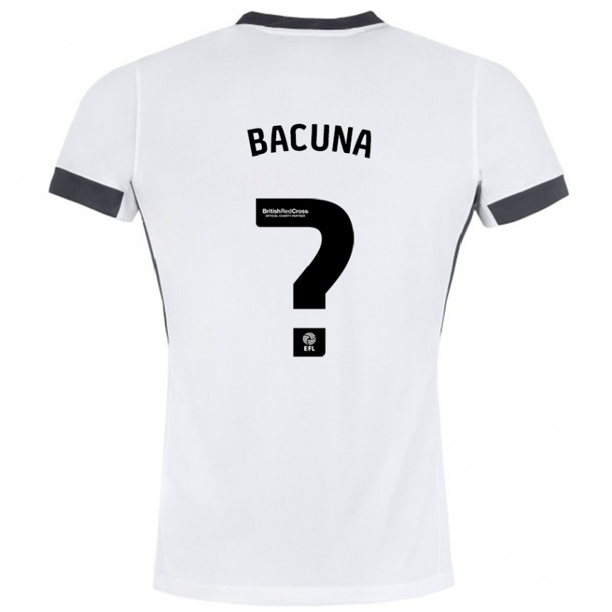 Niño Fútbol Camiseta Juninho Bacuna #0 Blanco Negro 2ª Equipación 2024/25 Perú