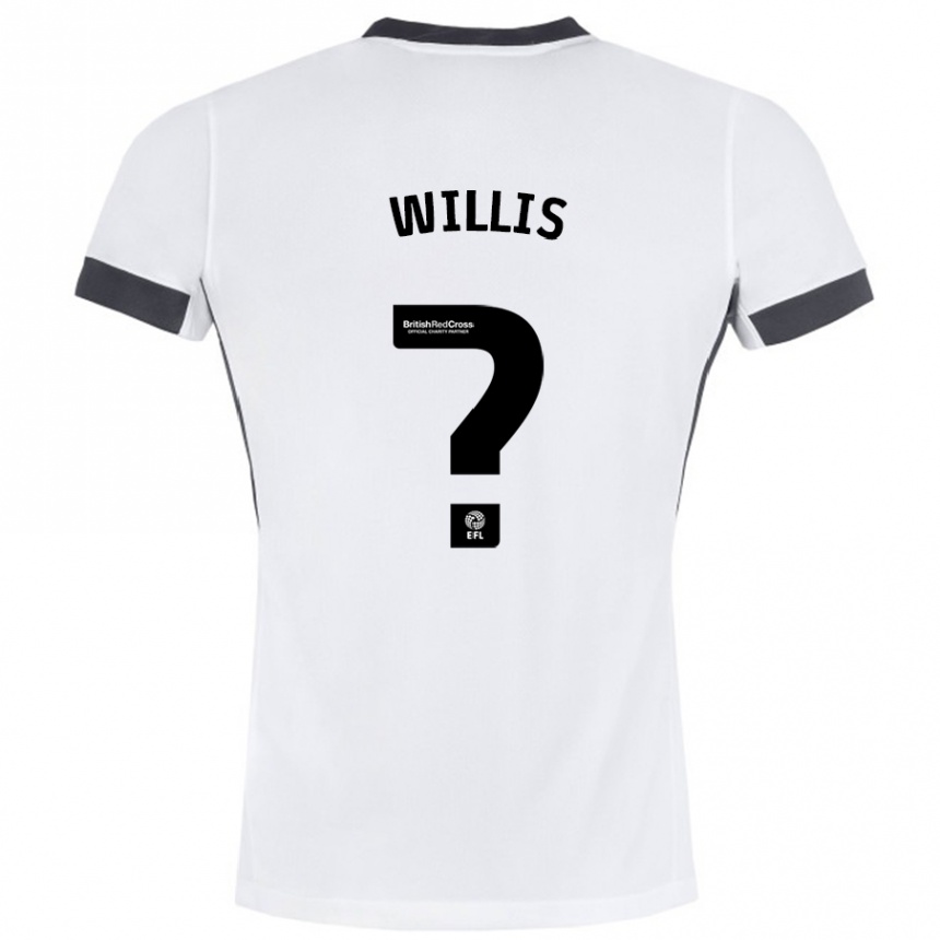 Niño Fútbol Camiseta Zach Willis #0 Blanco Negro 2ª Equipación 2024/25 Perú