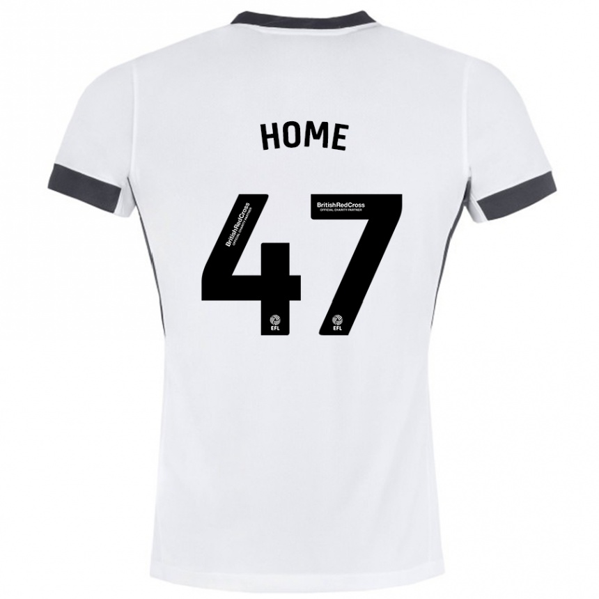 Niño Fútbol Camiseta Josh Home #47 Blanco Negro 2ª Equipación 2024/25 Perú