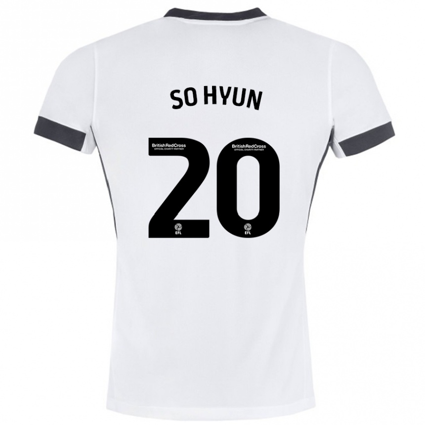 Niño Fútbol Camiseta Cho So-Hyun #20 Blanco Negro 2ª Equipación 2024/25 Perú