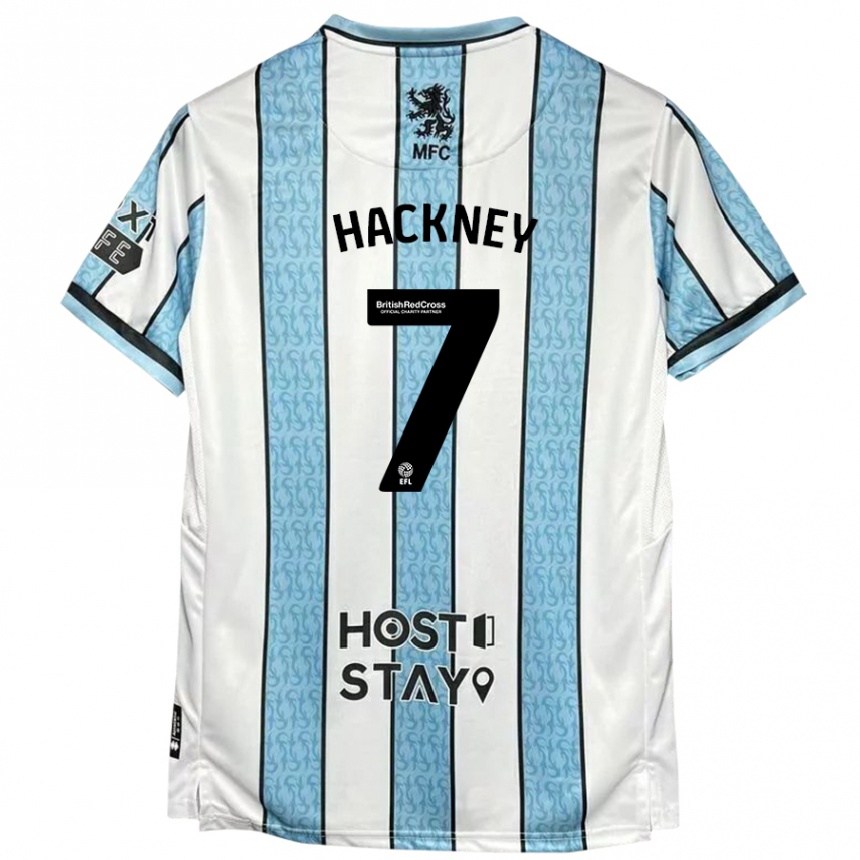 Niño Fútbol Camiseta Hayden Hackney #7 Blanco Azul 2ª Equipación 2024/25 Perú