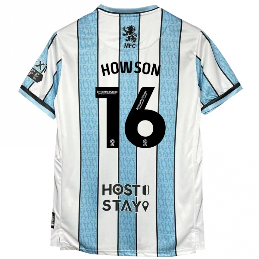 Niño Fútbol Camiseta Jonathan Howson #16 Blanco Azul 2ª Equipación 2024/25 Perú