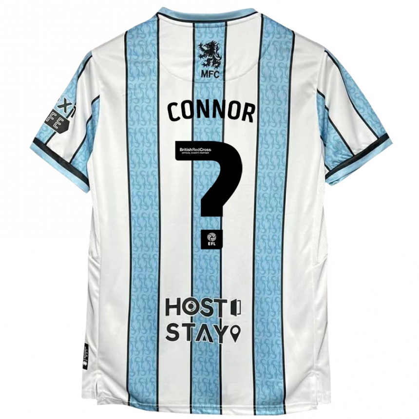 Niño Fútbol Camiseta Shea Connor #0 Blanco Azul 2ª Equipación 2024/25 Perú