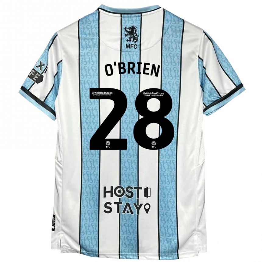 Niño Fútbol Camiseta Lewis O'brien #28 Blanco Azul 2ª Equipación 2024/25 Perú