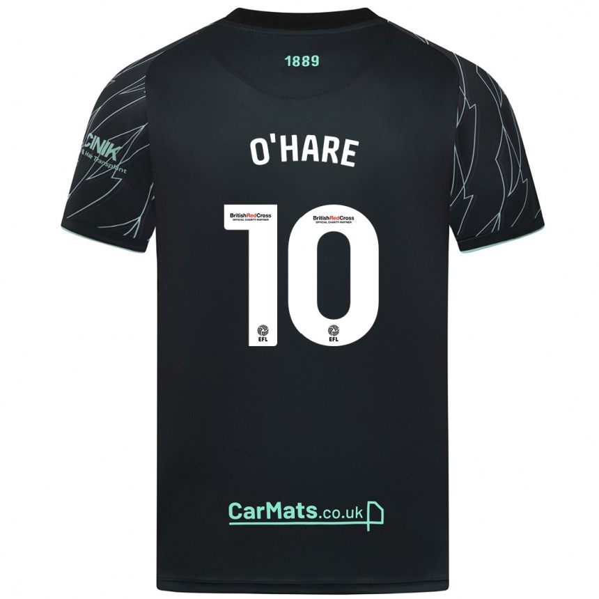 Niño Fútbol Camiseta Callum O'hare #10 Negro Verde 2ª Equipación 2024/25 Perú