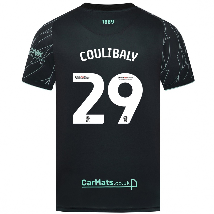 Niño Fútbol Camiseta Ismaila Coulibaly #29 Negro Verde 2ª Equipación 2024/25 Perú