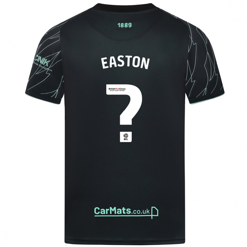 Niño Fútbol Camiseta Evan Easton #0 Negro Verde 2ª Equipación 2024/25 Perú