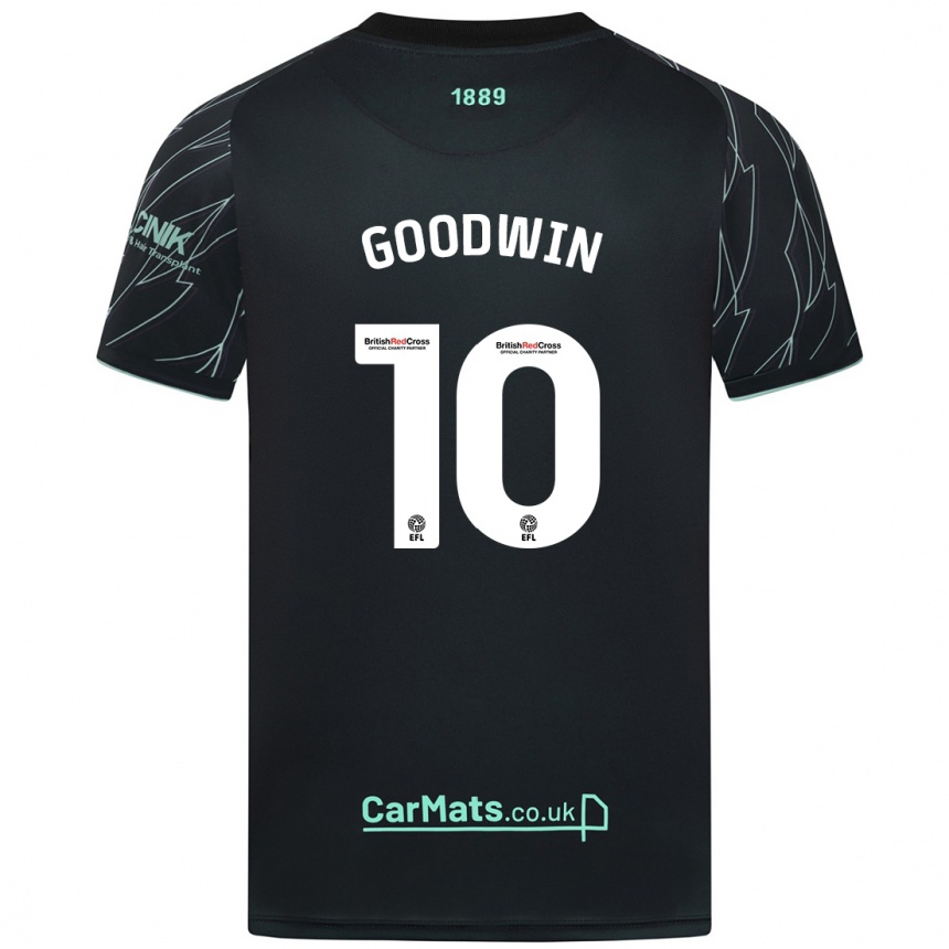 Niño Fútbol Camiseta Isobel Goodwin #10 Negro Verde 2ª Equipación 2024/25 Perú