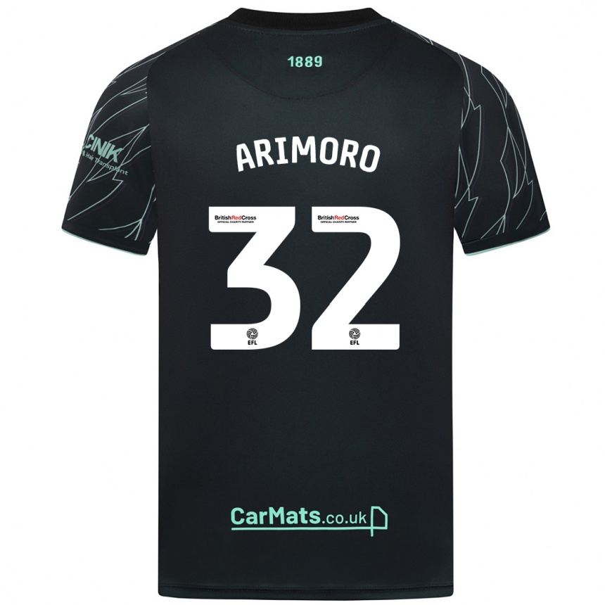 Niño Fútbol Camiseta Juliet Khinde Adebowale-Arimoro #32 Negro Verde 2ª Equipación 2024/25 Perú