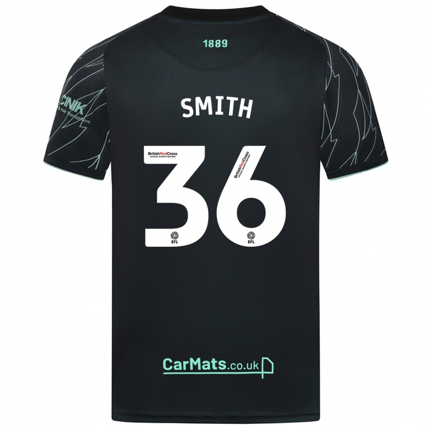 Niño Fútbol Camiseta Joshua Smith #36 Negro Verde 2ª Equipación 2024/25 Perú