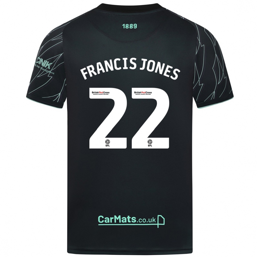 Niño Fútbol Camiseta Maria Francis-Jones #22 Negro Verde 2ª Equipación 2024/25 Perú