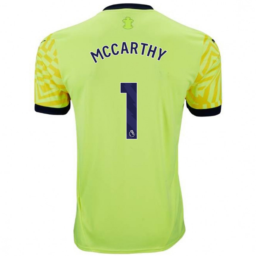 Niño Fútbol Camiseta Alex Mccarthy #1 Amarillo 2ª Equipación 2024/25 Perú