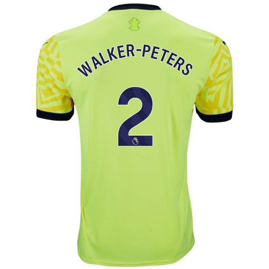 Niño Fútbol Camiseta Kyle Walker-Peters #2 Amarillo 2ª Equipación 2024/25 Perú