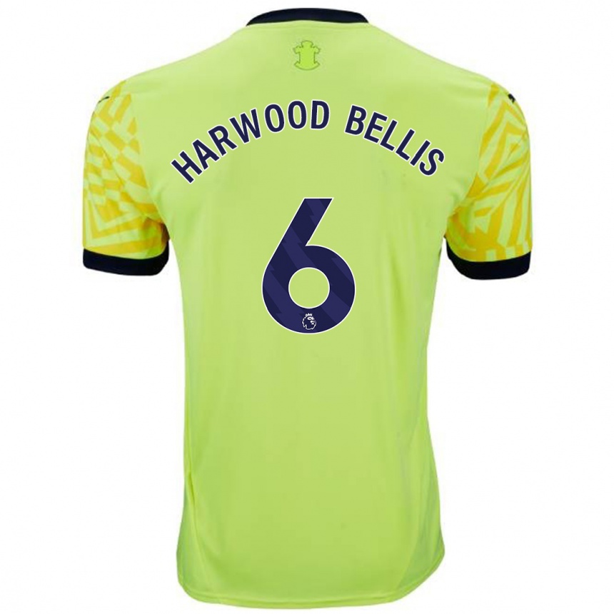 Niño Fútbol Camiseta Taylor Harwood-Bellis #6 Amarillo 2ª Equipación 2024/25 Perú