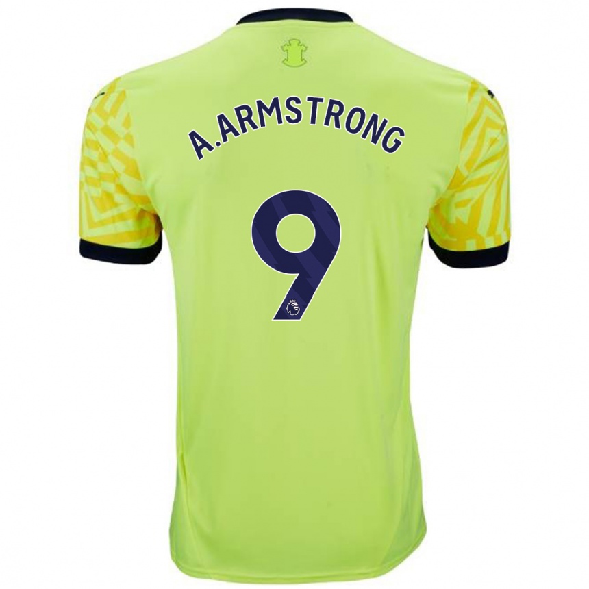 Niño Fútbol Camiseta Adam Armstrong #9 Amarillo 2ª Equipación 2024/25 Perú