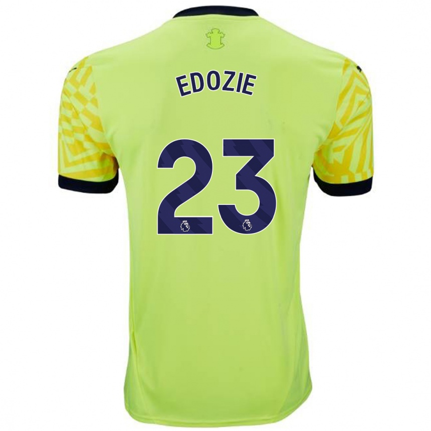 Niño Fútbol Camiseta Samuel Edozie #23 Amarillo 2ª Equipación 2024/25 Perú