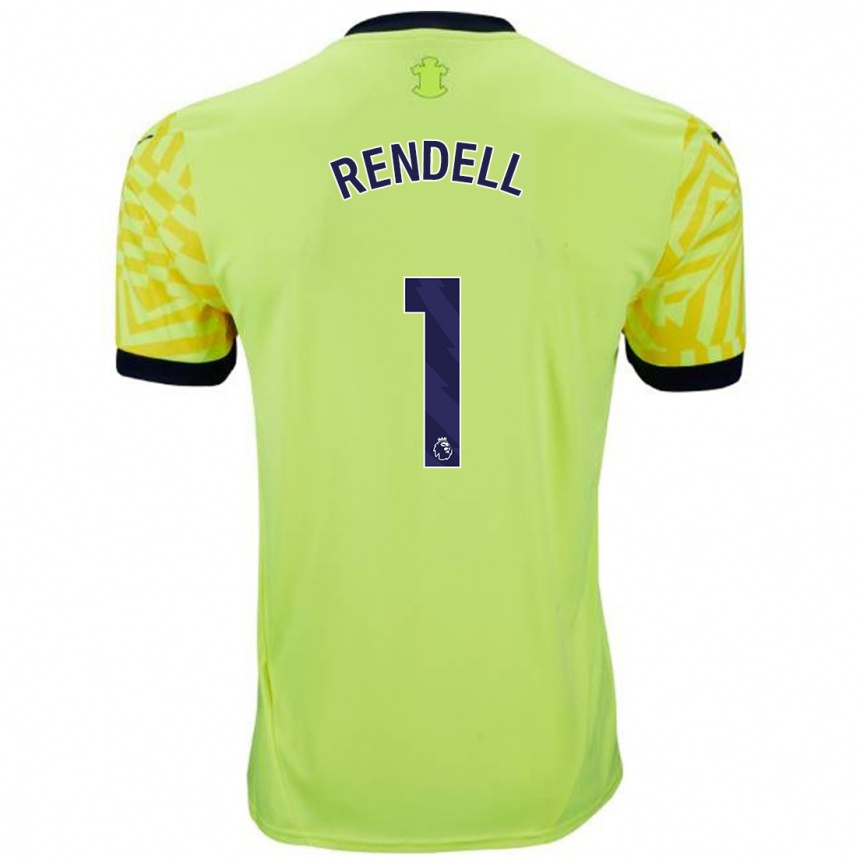 Niño Fútbol Camiseta Kayla Rendell #1 Amarillo 2ª Equipación 2024/25 Perú