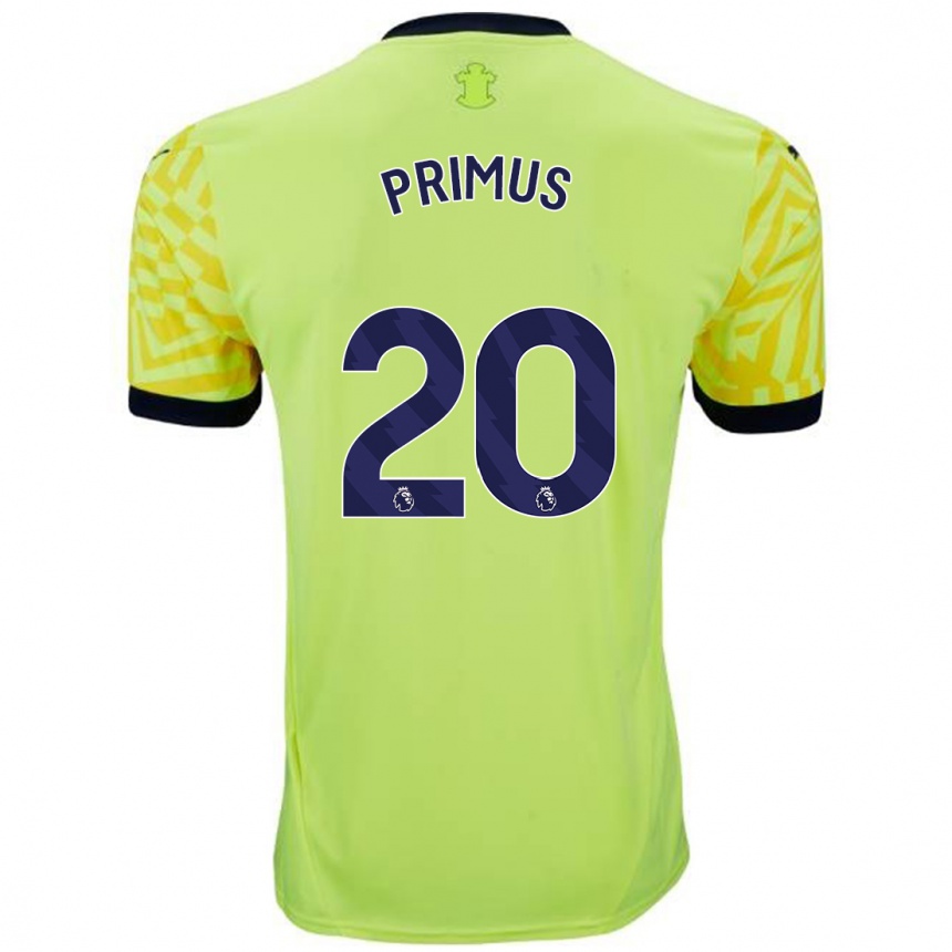 Niño Fútbol Camiseta Atlanta Primus #20 Amarillo 2ª Equipación 2024/25 Perú