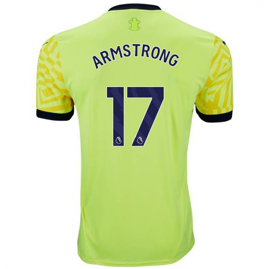 Niño Fútbol Camiseta Stuart Armstrong #17 Amarillo 2ª Equipación 2024/25 Perú